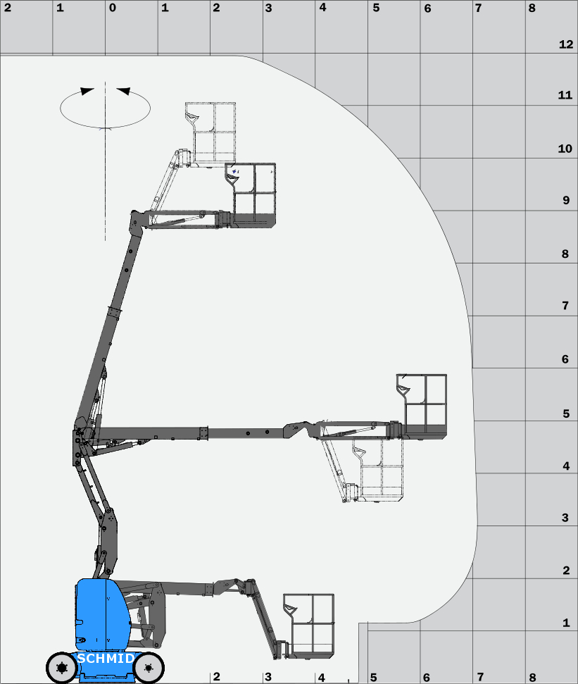 Arbeitsdiagramm Hebebühne GTK 120 E12